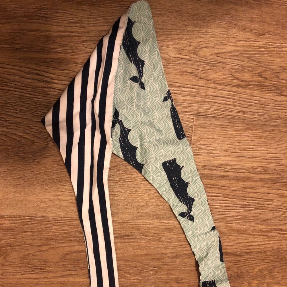 Nautical reversible dog bandana